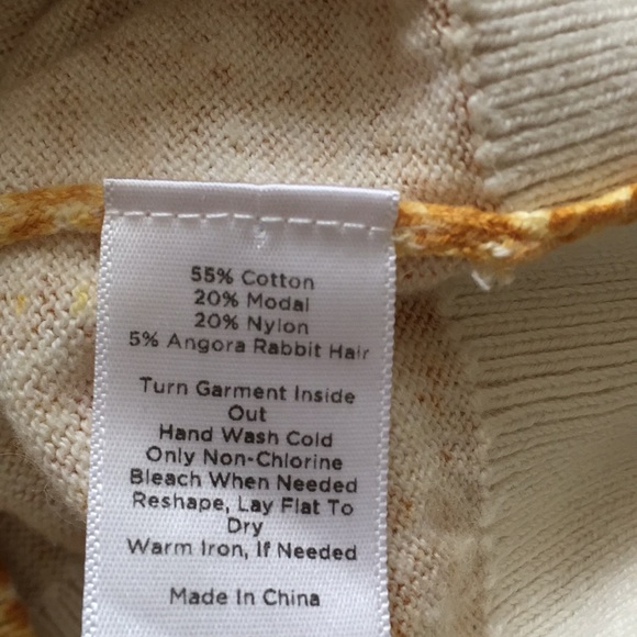 Talbots yellow button down sweater - Picture 7 of 8